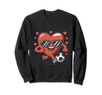 Funny Heart Playing Soccer Sweatshirt - Custom Art Print for Adults