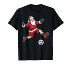 Santa Claus Playing Soccer Family Pajamas T-Shirt - Unique Graphic Unisex