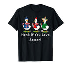 Honk If You Love Soccer Usa Canada Mexico T-Shirt - Graphic Print Men Women