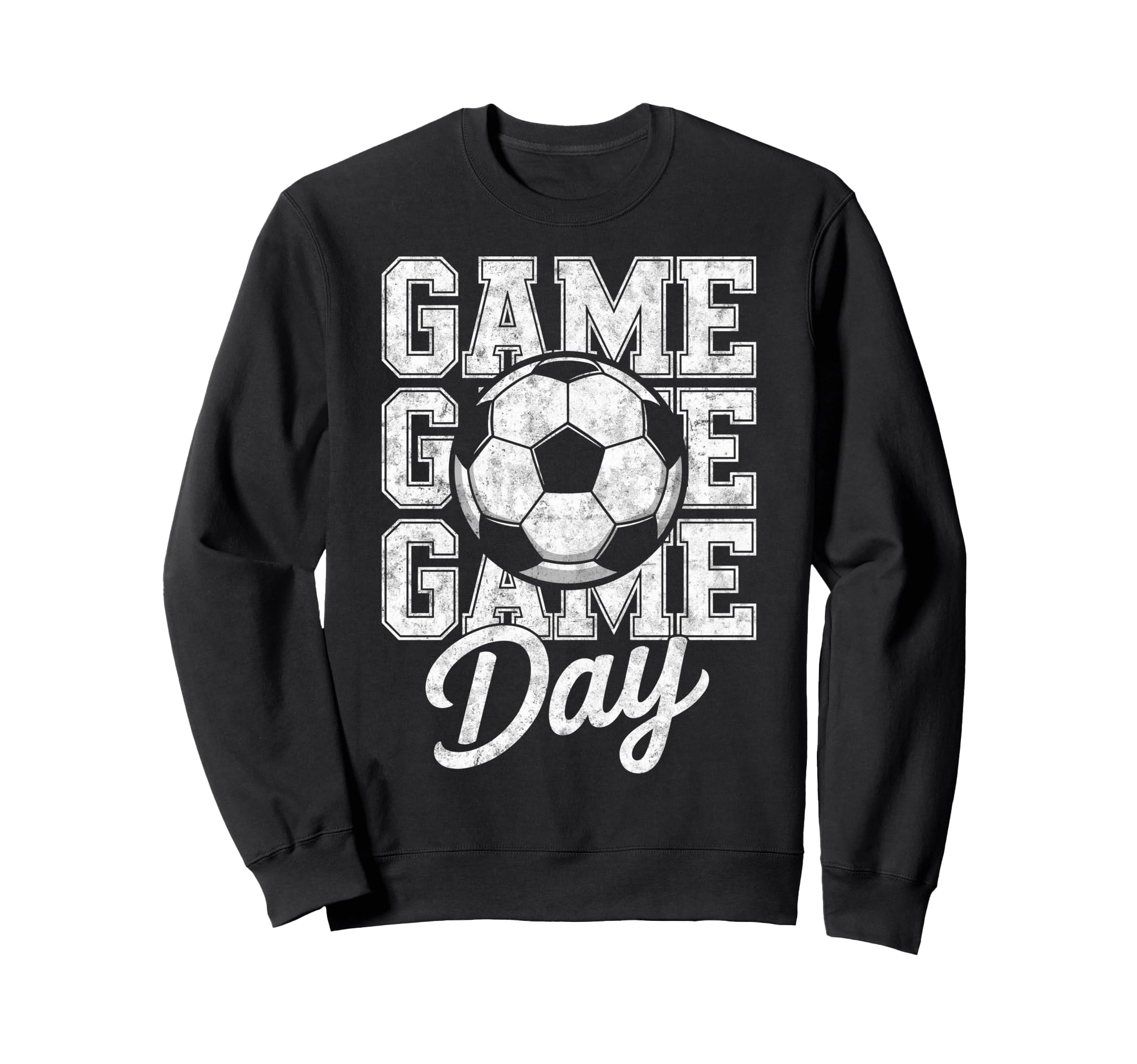 Game Day Soccer Player Fan Footbal Sweatshirt - Graphic Print for Adults