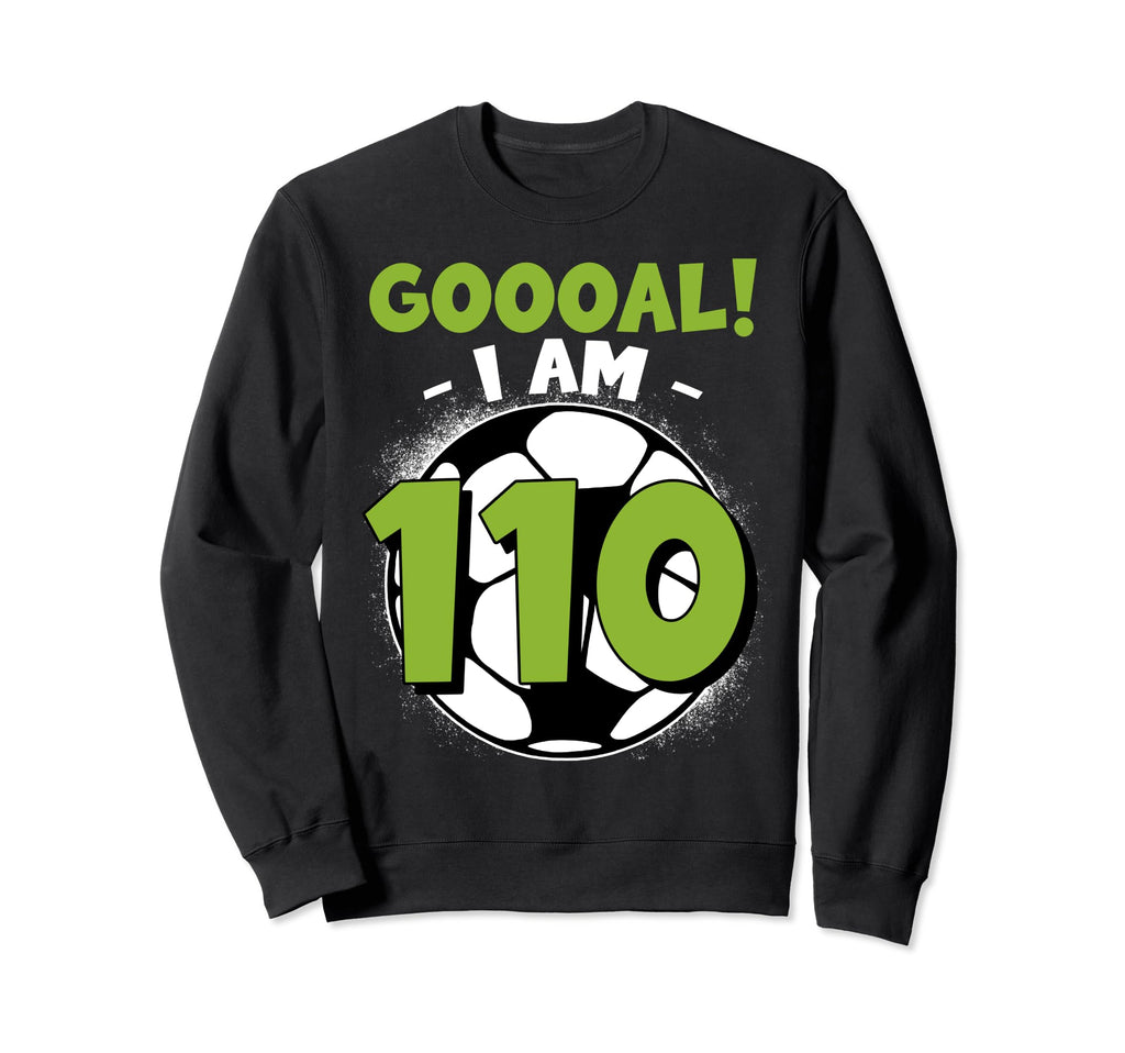 110 Year Old Birthday Soccer Themed Sweatshirt - Graphic Print for Adults