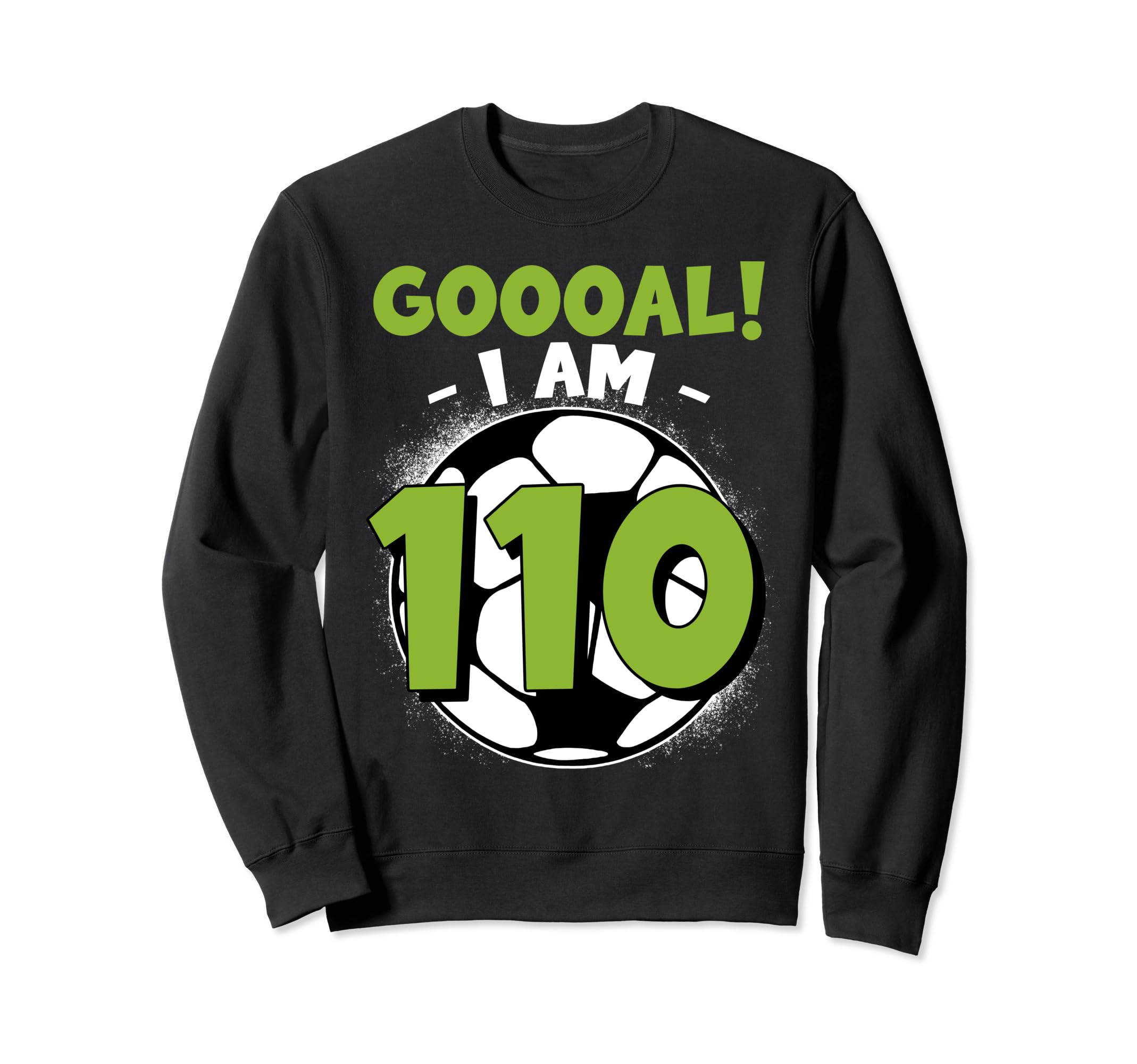 110 Year Old Birthday Soccer Themed Sweatshirt - Graphic Print for Adults