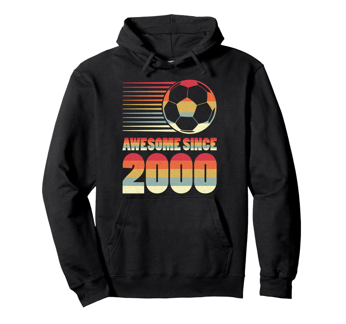 Awesome Since 2000 Soccer 26Th Birthday Hoodie - Graphic Print for Adults