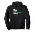 Goalkeeeper Soccer Goalie Eat Sleep Hoodie - Custom Art Print Men Women