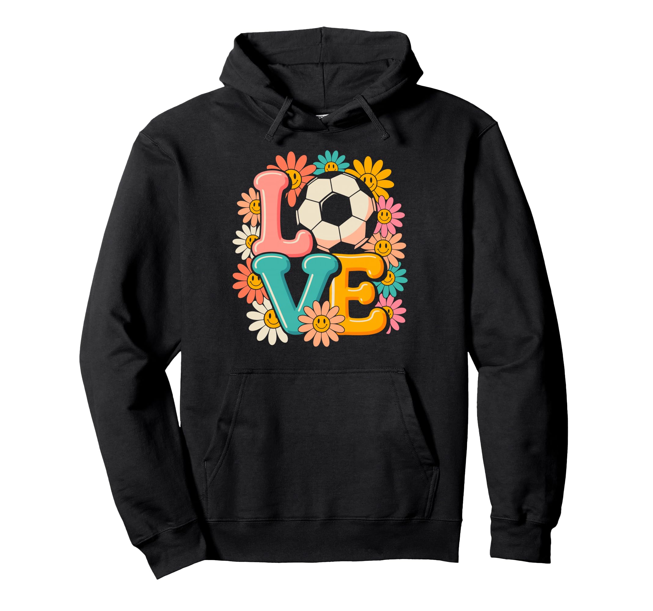 Groovy Love Soccer Goalie Player Fan Hoodie - Novelty Apparel Men Women