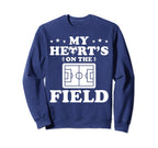 Soccer Mom Game Day My Heart S Field Sweatshirt - Trendy Graphic Unisex