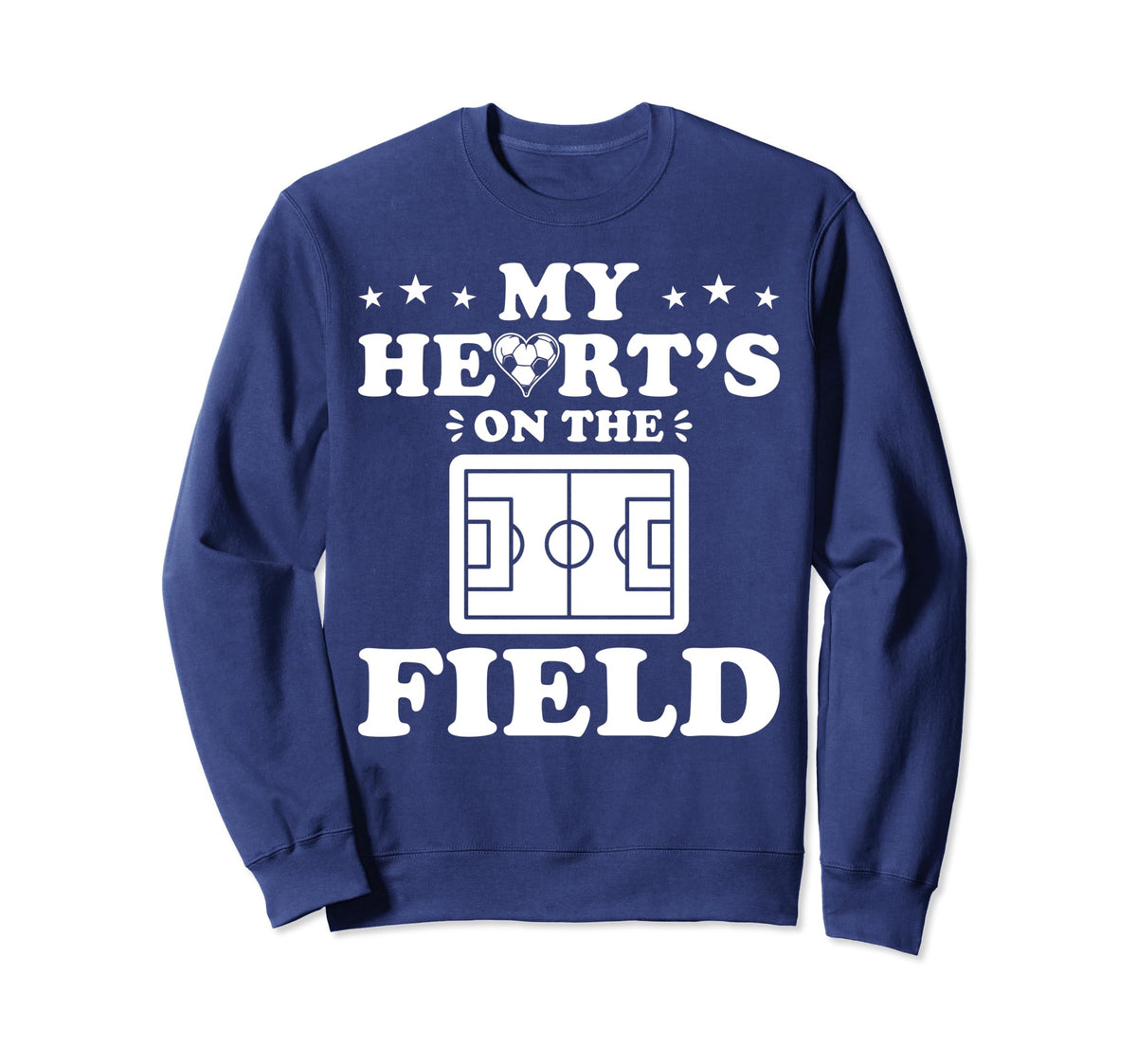 Soccer Mom Game Day My Heart S Field Sweatshirt - Trendy Graphic Unisex