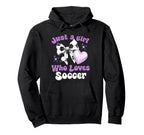 Just Who Loves Soccer Matching Soccer Hoodie - Trendy Graphic Men Women