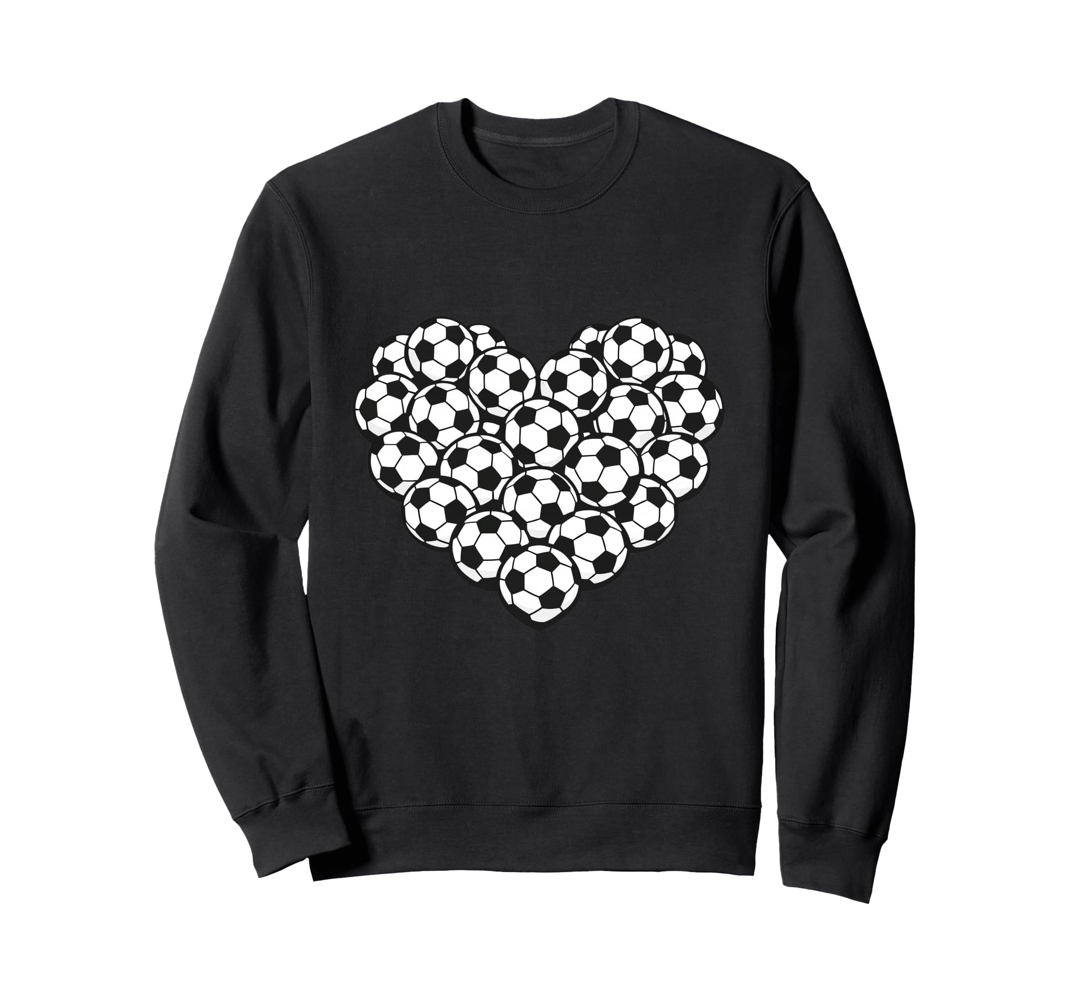 Heart Shaped Soccer Ball Artwork Sweatshirt - Aesthetic Graphic Unisex