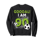 90Th Birthday Soccer Theme 90Year Sweatshirt - Trendy Graphic Men Women