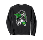 Messy Bun Hair Brazilian Soccer Brazil Sweatshirt - Trendy Graphic Unisex
