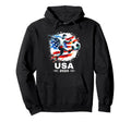 American Flag Soccer Soccer 2024 Hoodie - Custom Art Print Unisex