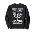 100 Days School Soccer Heart Love Sweatshirt - Custom Art Print for Adults
