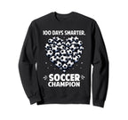 100 Days School Soccer Heart Love Sweatshirt - Custom Art Print for Adults