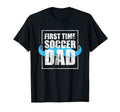 New First Time Dad To Be Usa Flags Soccer T-Shirt - Graphic Print Unisex