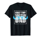 New First Time Dad To Be Usa Flags Soccer T-Shirt - Graphic Print Unisex