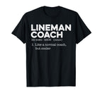 Football Lineman Coach Definition T-Shirt - Unique Graphic for Adults