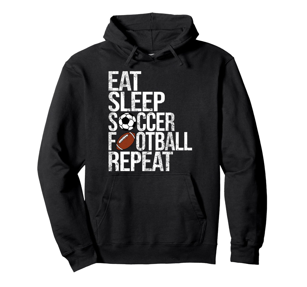 Eat Sleep Soccer Football Repeat Hoodie - Custom Art Print for Adults