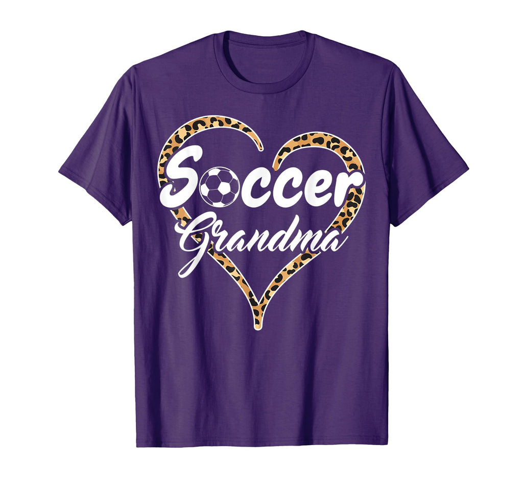 Soccer Grandma Leopard Heart Funny T-Shirt - Streetwear Style Unisex