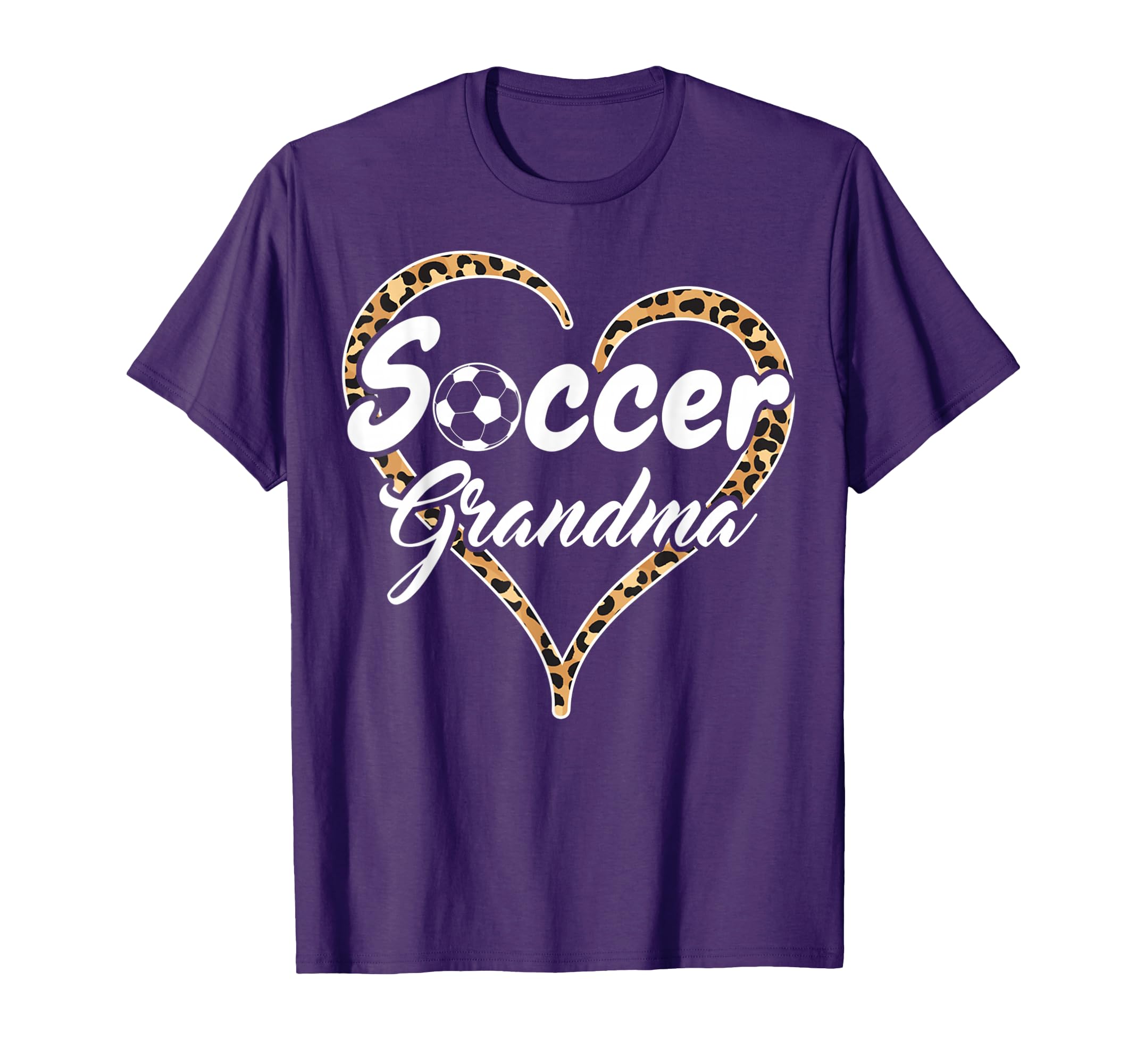 Soccer Grandma Leopard Heart Funny T-Shirt - Streetwear Style Unisex