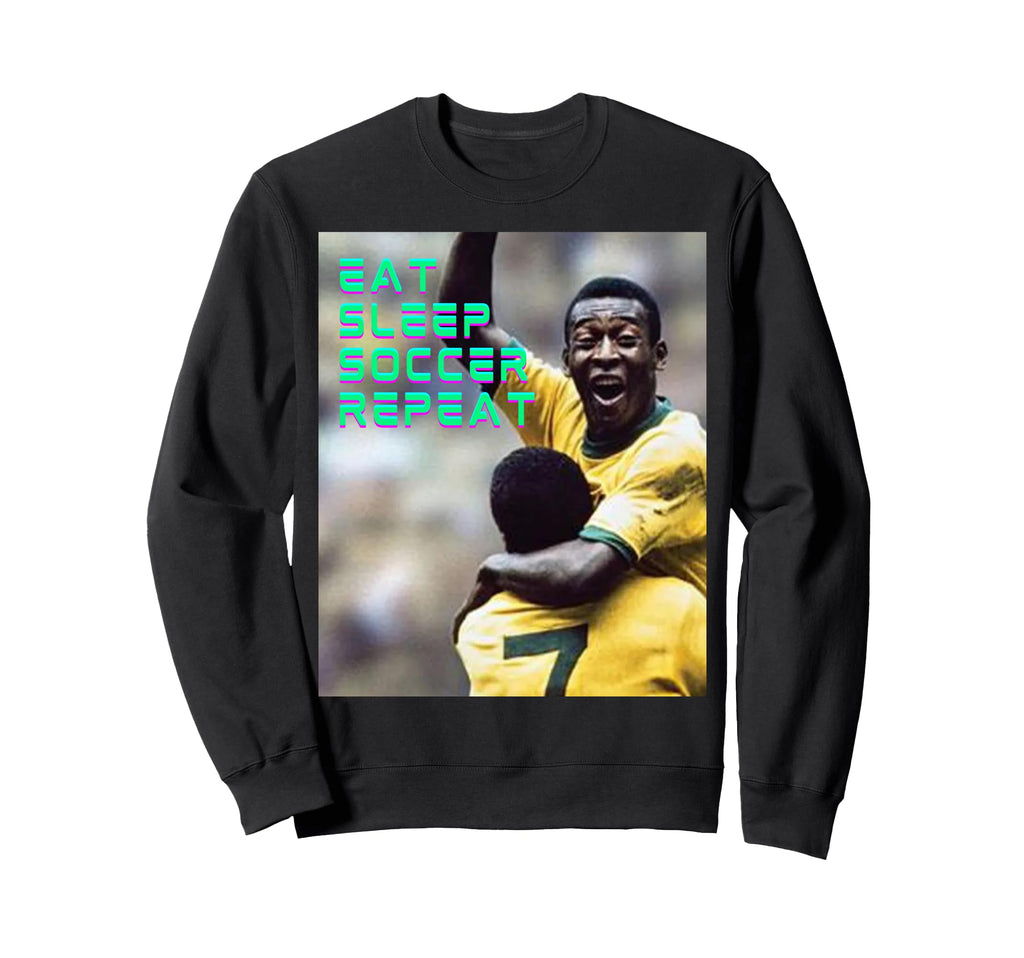 Eat Sleep Soccer Repeat Sweatshirt - Casual Everyday Wear Men Women