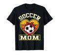 Soccer Mom Sunset Heart Soccer Ball T-Shirt - Novelty Apparel Men Women