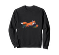 Speedy Fox Football Striker Running Sweatshirt - Unique Graphic for Adults