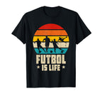 Futbol Is Life Soccer Football T-Shirt - Minimalist Print for Adults