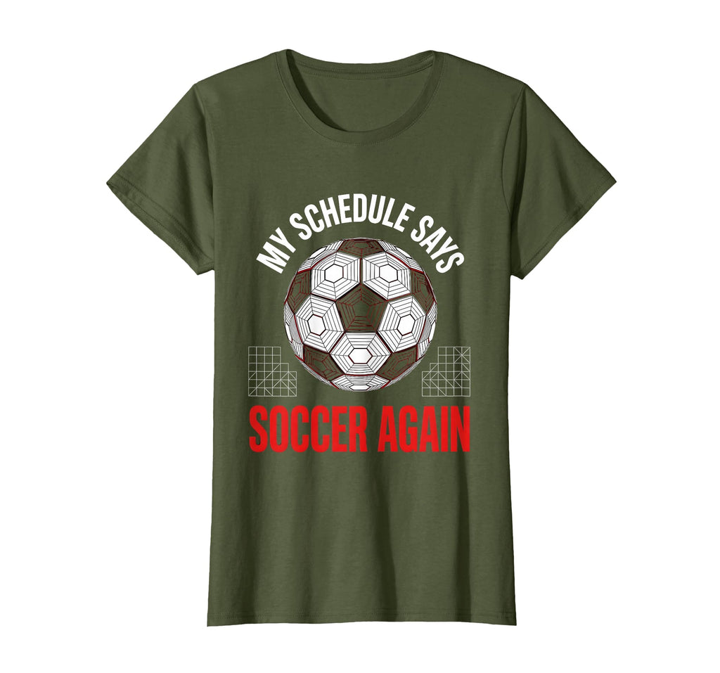 My Schedule Says Soccer Again Soccer T-Shirt - Minimalist Print for Adults