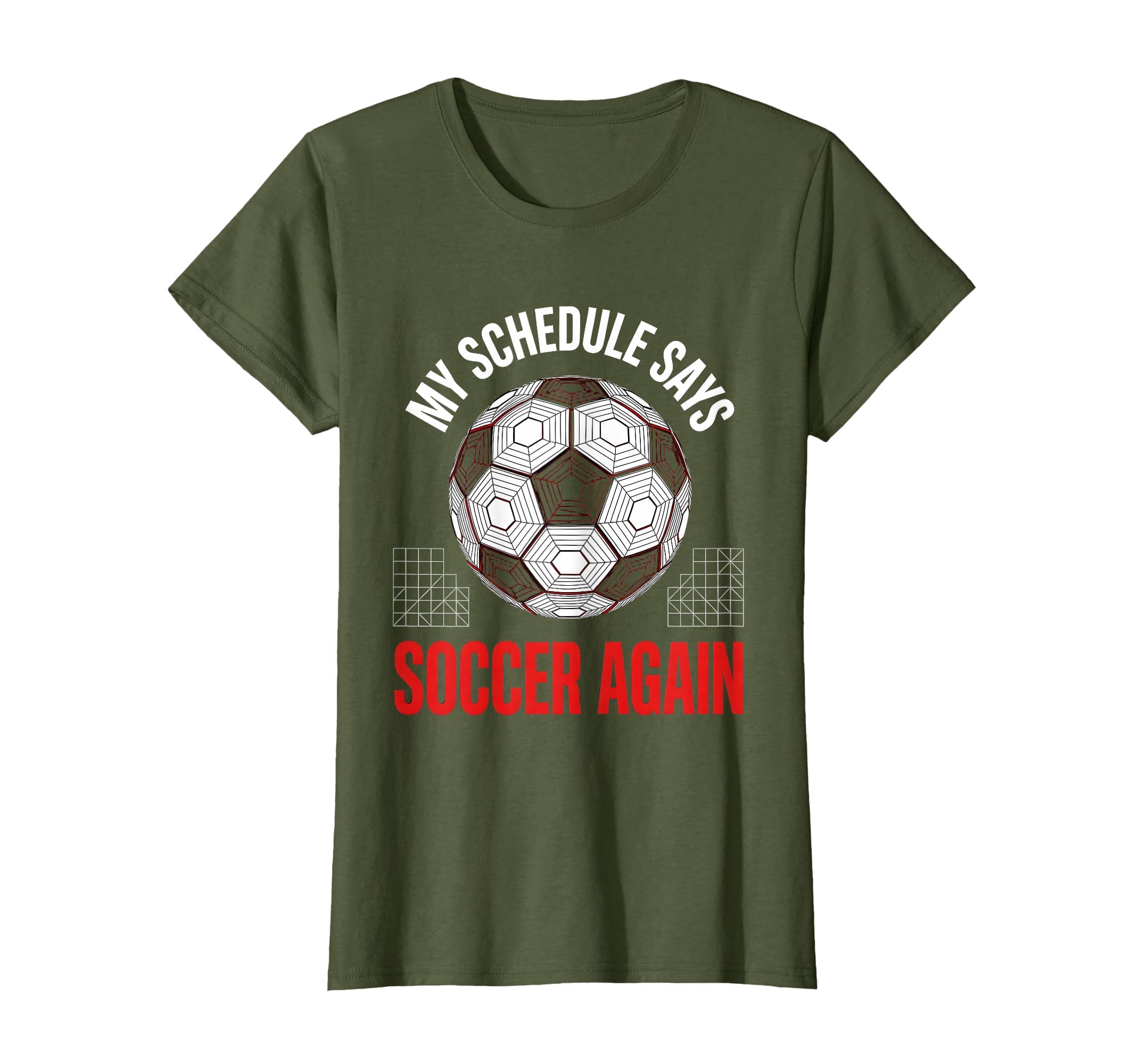 My Schedule Says Soccer Again Soccer T-Shirt - Minimalist Print for Adults