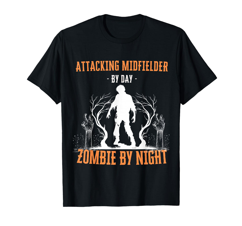 Attacking Midfielder Day Zombie T-Shirt - Casual Everyday Wear for Adults
