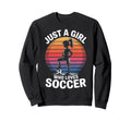 Just Who Loves Soccer Soccer Sweatshirt - Aesthetic Graphic Men Women