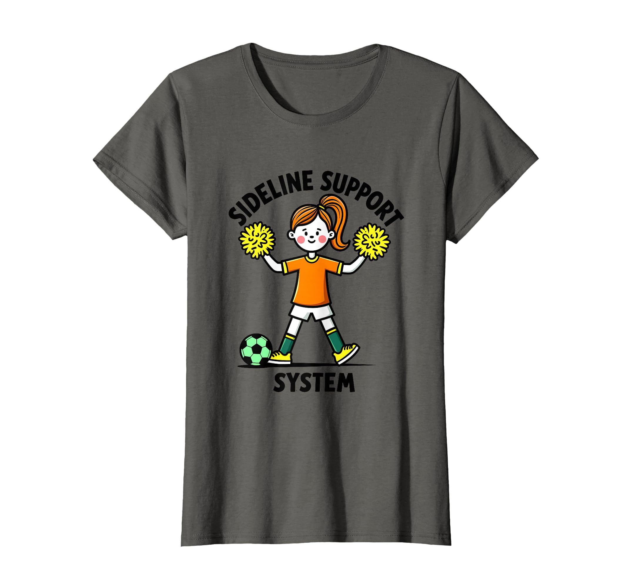 Sideline Support System Soccer Mom T-Shirt - Casual Everyday Wear Unisex