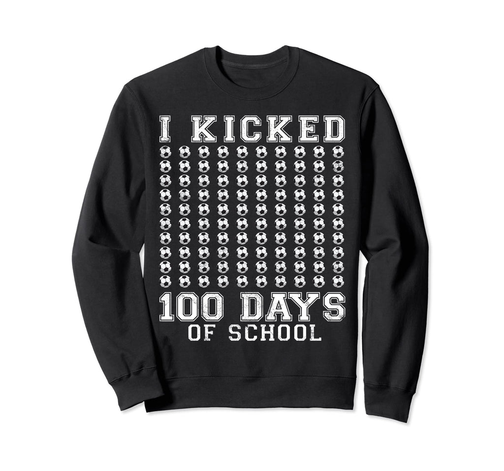 100 Days School Sports Soccer I Sweatshirt - Minimalist Print for Adults