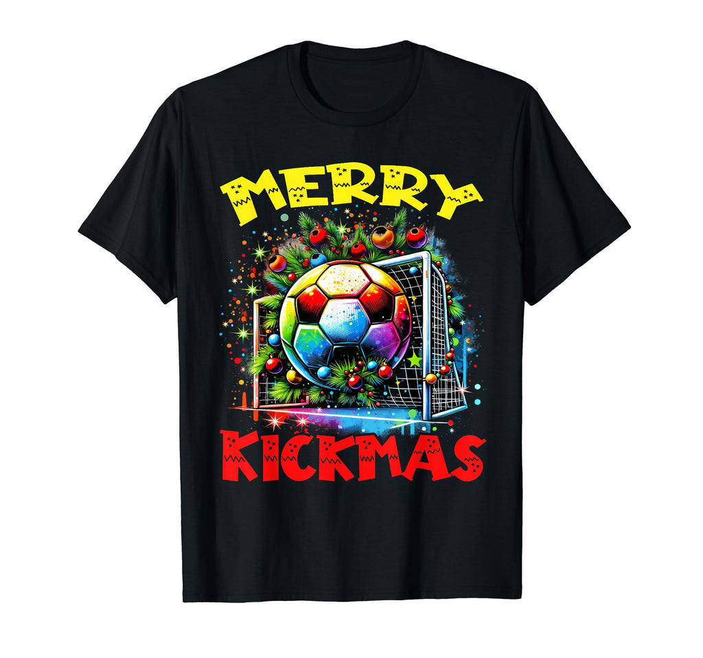 Merry Kickmas Soccer Ball Soccer T-Shirt - Minimalist Print for Adults