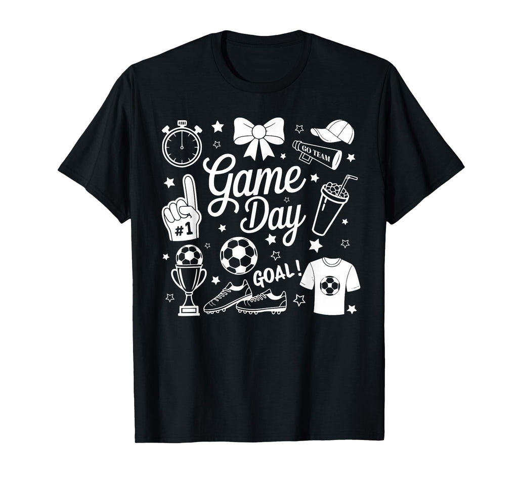 Game Day Soccer Mom Preppy Soccer T-Shirt - Fun Novelty Design Unisex