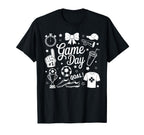 Game Day Soccer Mom Preppy Soccer T-Shirt - Fun Novelty Design Unisex