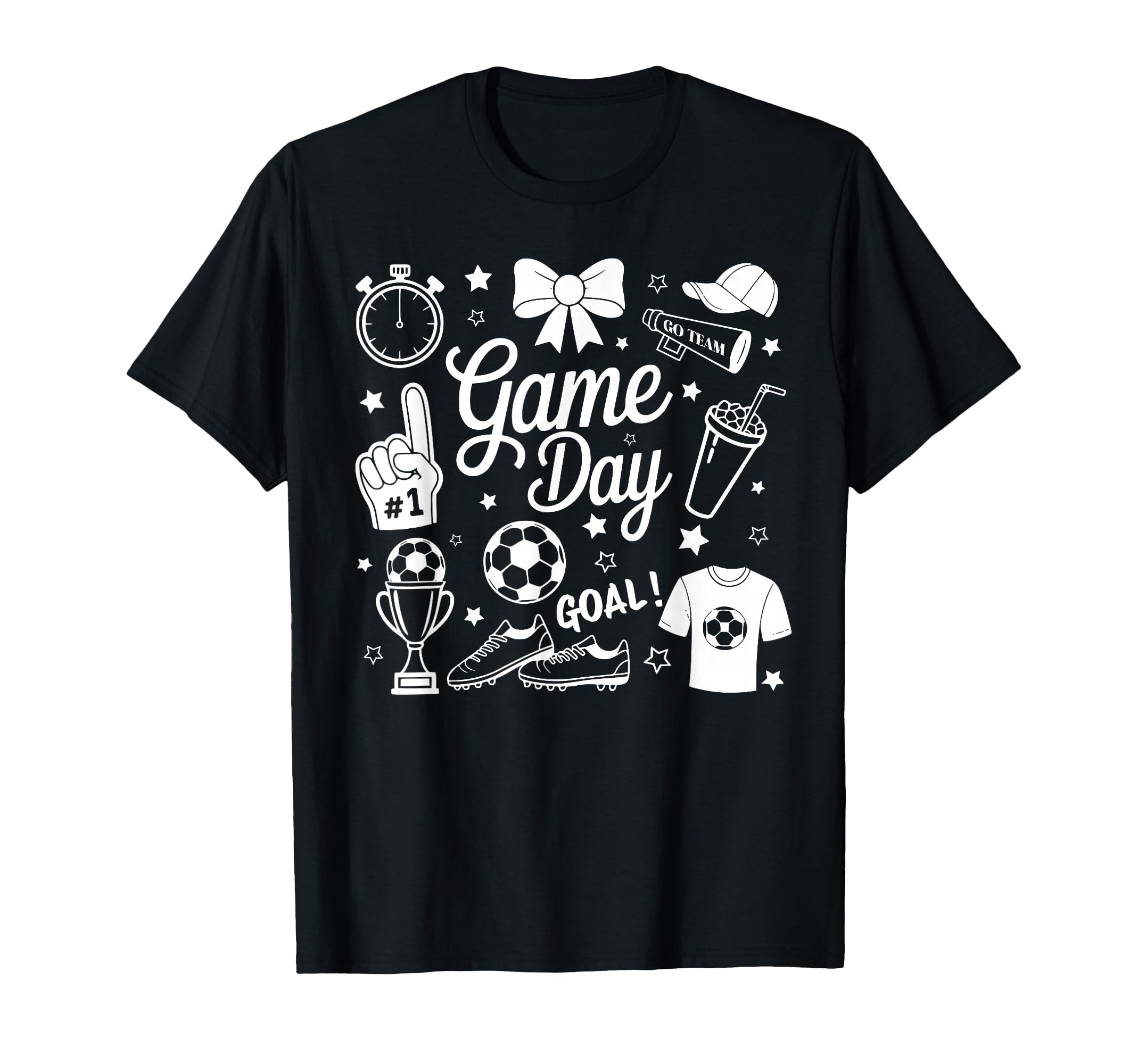 Game Day Soccer Mom Preppy Soccer T-Shirt - Fun Novelty Design Unisex
