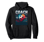 Soccer Coach Training Heart Beat Football Hoodie - Unique Graphic Unisex