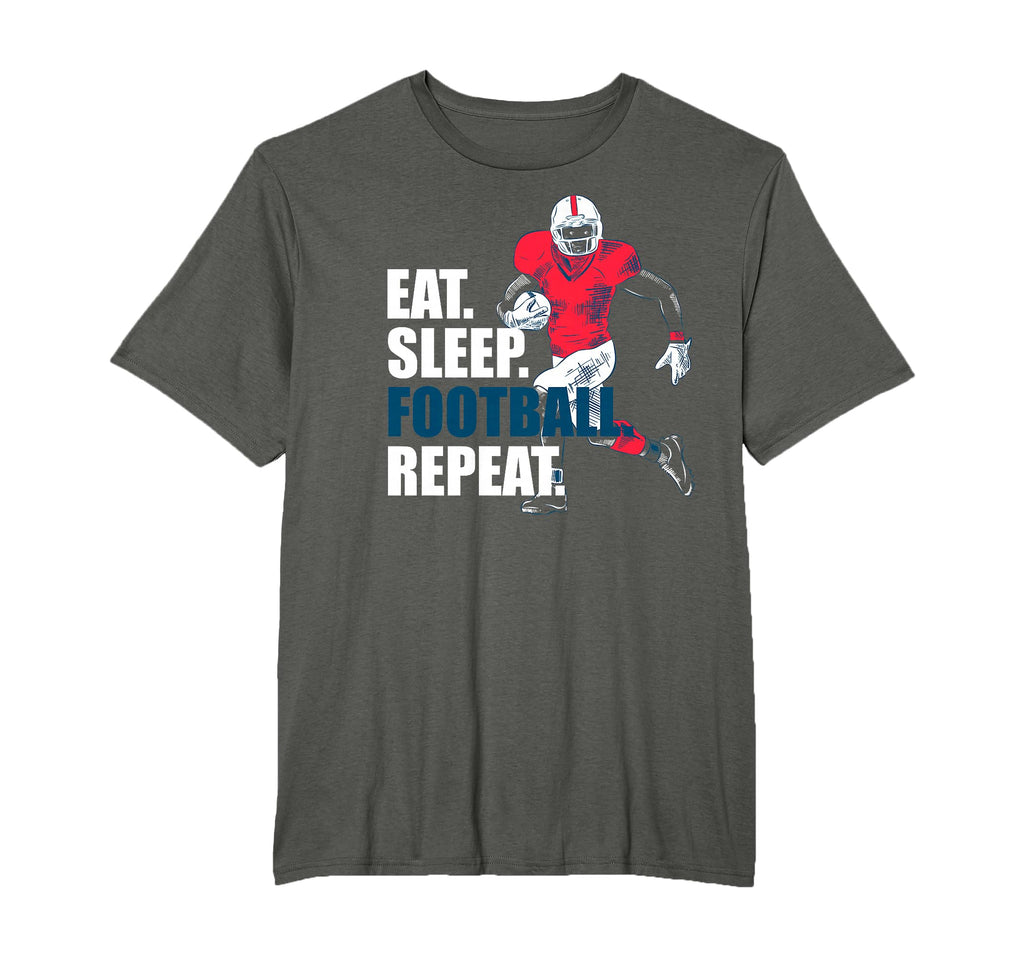 Eat Sleep Football Repeat Shirts T-Shirt - Fun Novelty Design for Adults