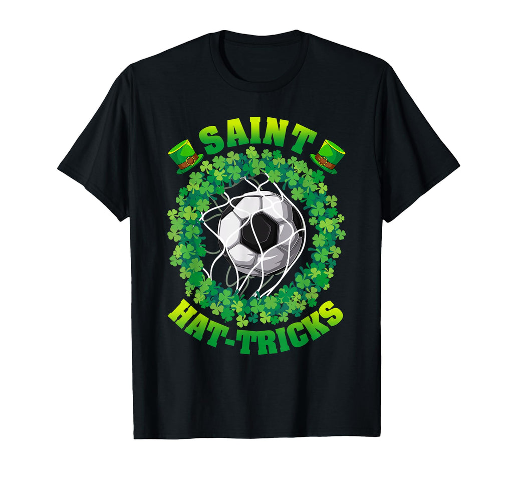 Saint Hat Trick Soccer Ball Net T-Shirt - Casual Everyday Wear Unisex