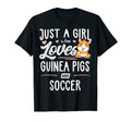 Just Who Loves Guinea Pigs And Soccer T-Shirt - Custom Art Print for Adults