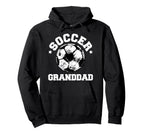 Soccer Granddad Soccer Ball Distressed Hoodie - Trendy Graphic for Adults