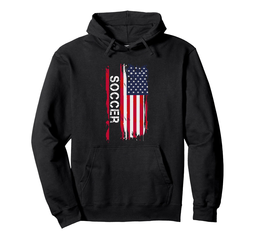 Patriotic Soccer Usa Flag Sweatshirt - Graphic Print for Adults