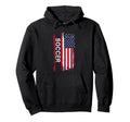 Patriotic Soccer Usa Flag Sweatshirt - Graphic Print for Adults