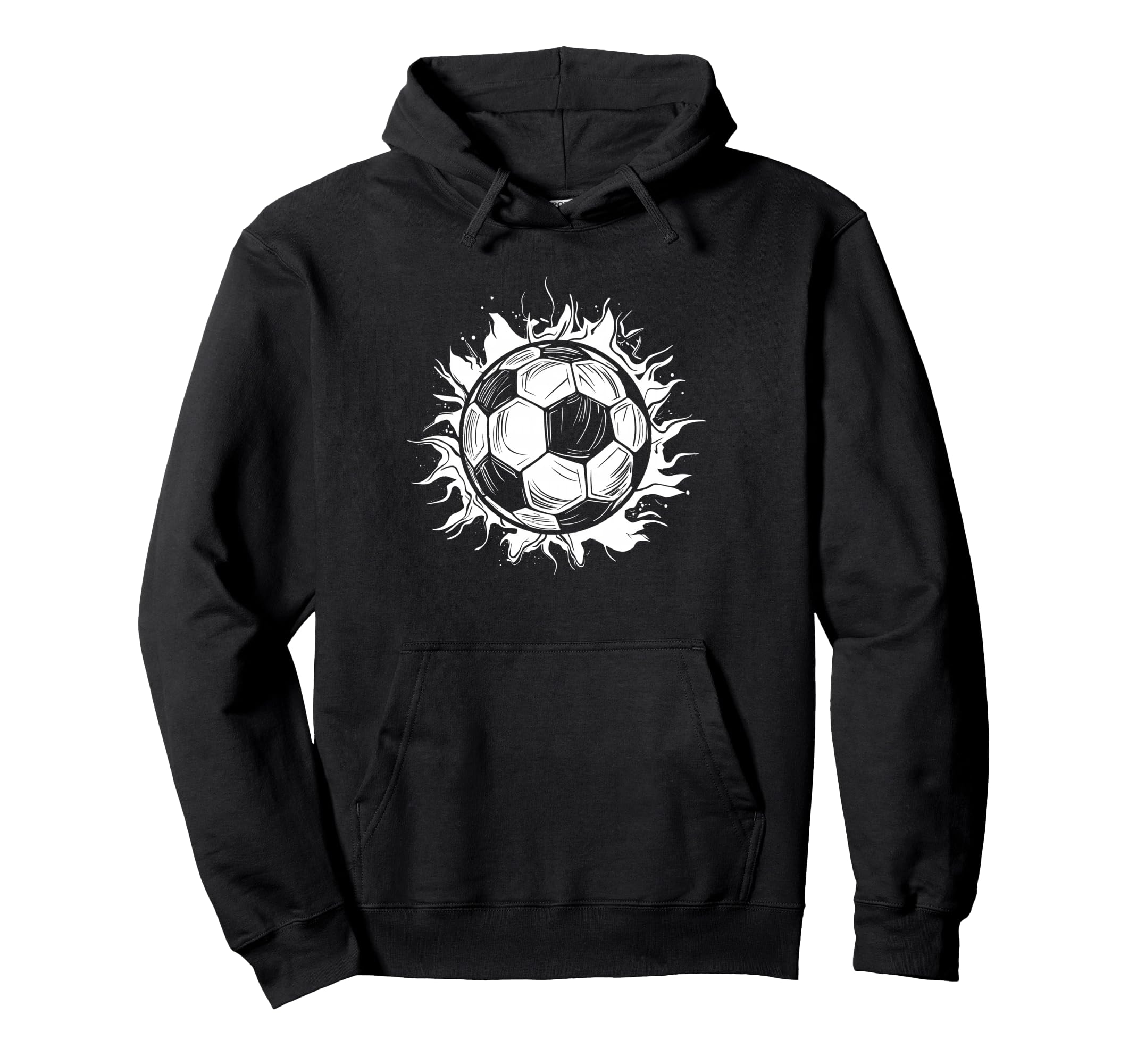 Soccer Ball Drawing Goal Keeper Hoodie - Trendy Graphic Unisex