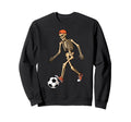 Funny Skeleton Soccer Balls Sweatshirt - Aesthetic Graphic Men Women