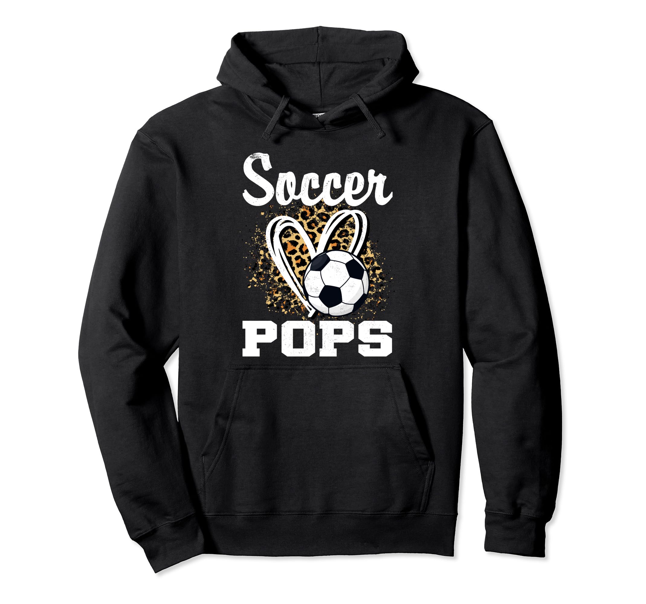 Soccer Pops Leopard Heart Matching Family Hoodie - Novelty Apparel Unisex