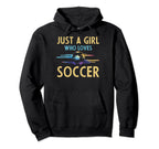 Soccer Fans Just Who Loves Soccer Hoodie - Fun Novelty Design for Adults