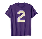 Football Jersey Number 2 Personalized T-Shirt - Graphic Print for Adults